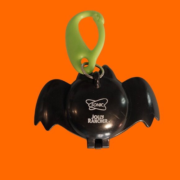Sonic Jolly Rancher Bat Keychain Holder Black Green Clip Halloween - Picture 2 of 4